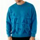Pale Teal Fine Check Crew Neck Sweater