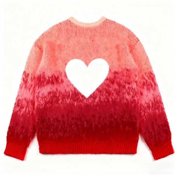 Women's Lavender Ombre Sweater with Butterfly Print